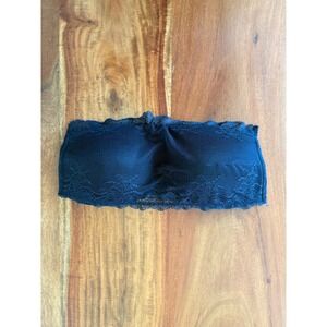 Spanx Black Lace Strapless Bra Size L